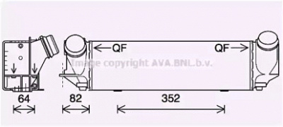 AVA QUALITY COOLING bw4561 -  Интеркулер